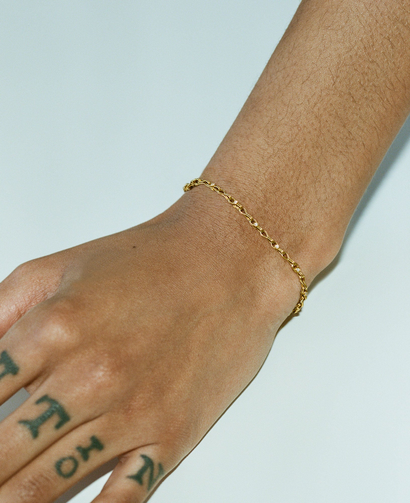 Handwoven Diamond Chain Bracelet