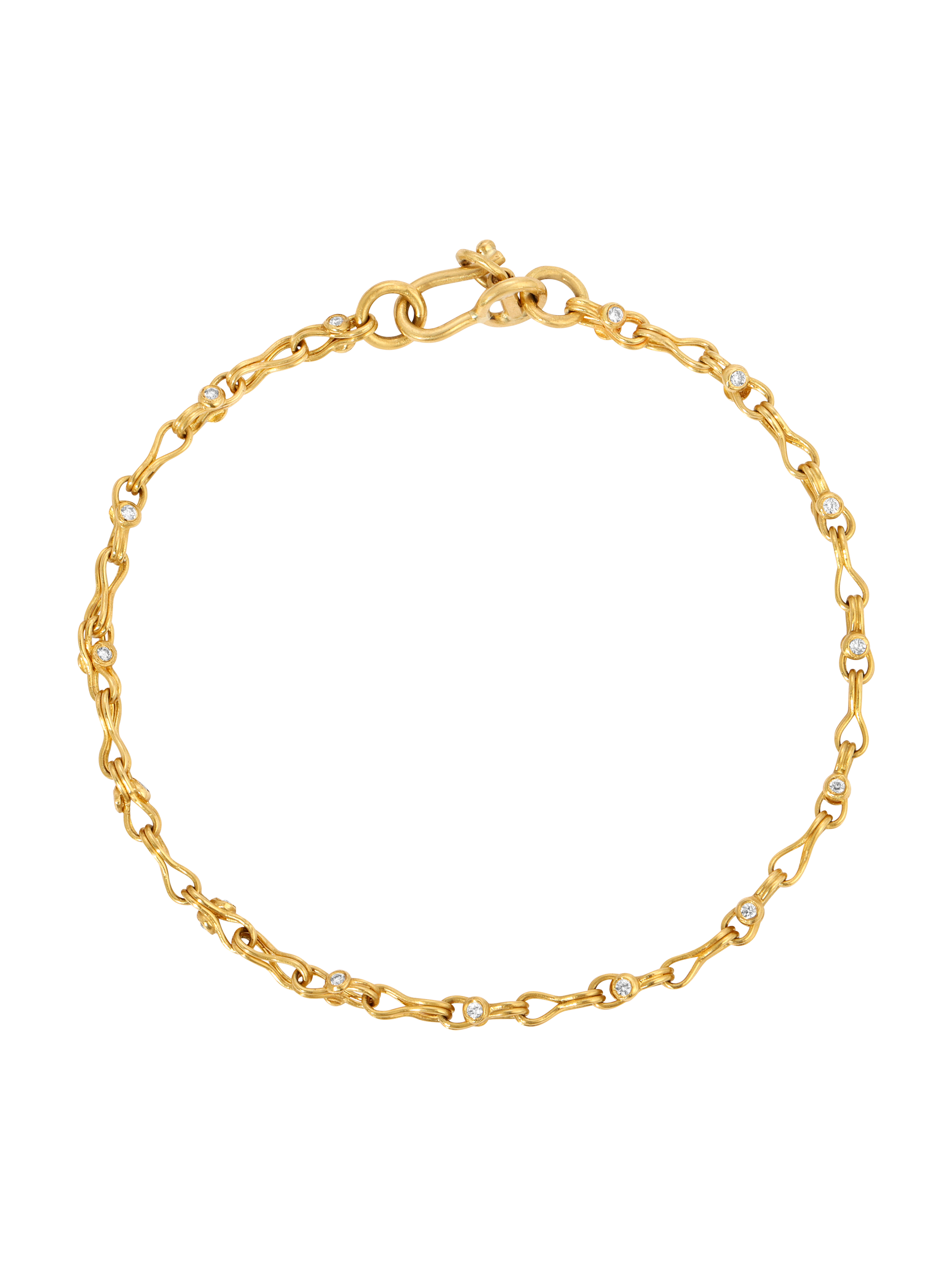 Handwoven Diamond Chain Bracelet