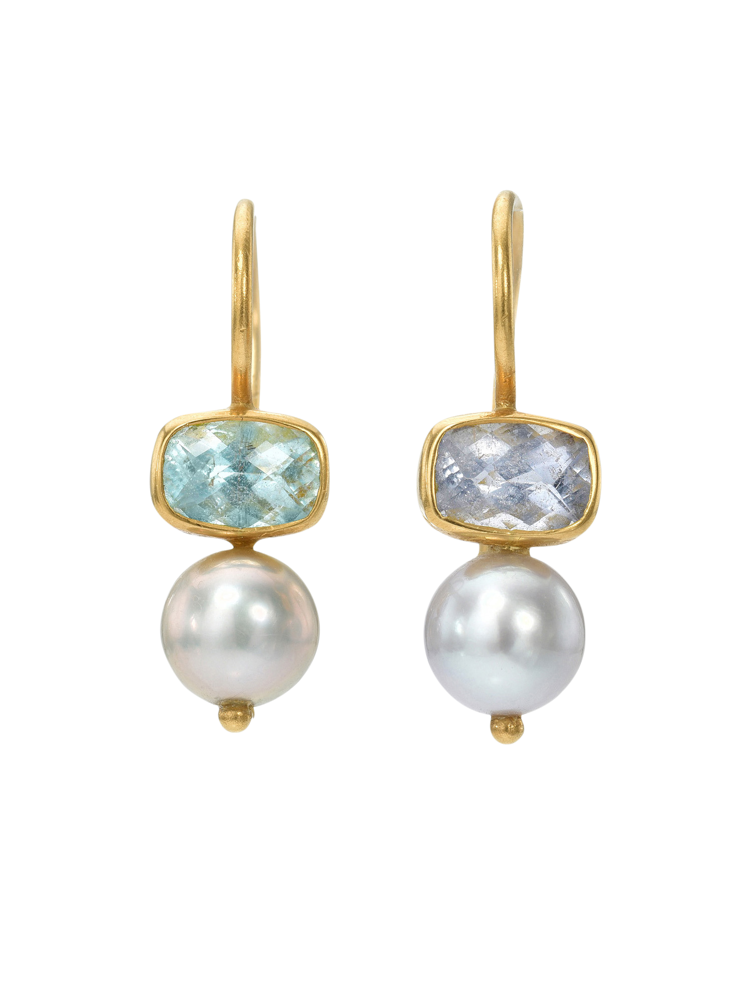 Paraiba Tourmaline and Pearl Cerise Earrings