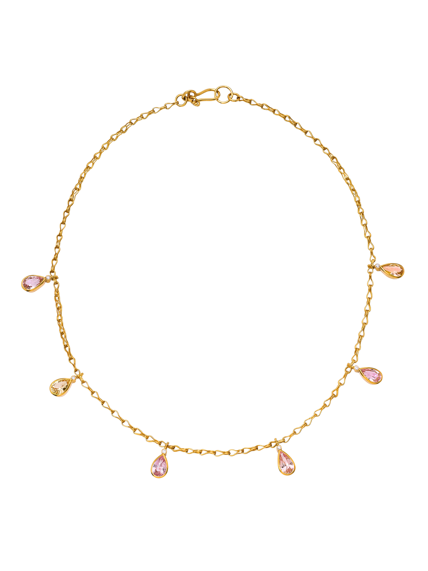 Sapphire and Diamond Flare Necklace