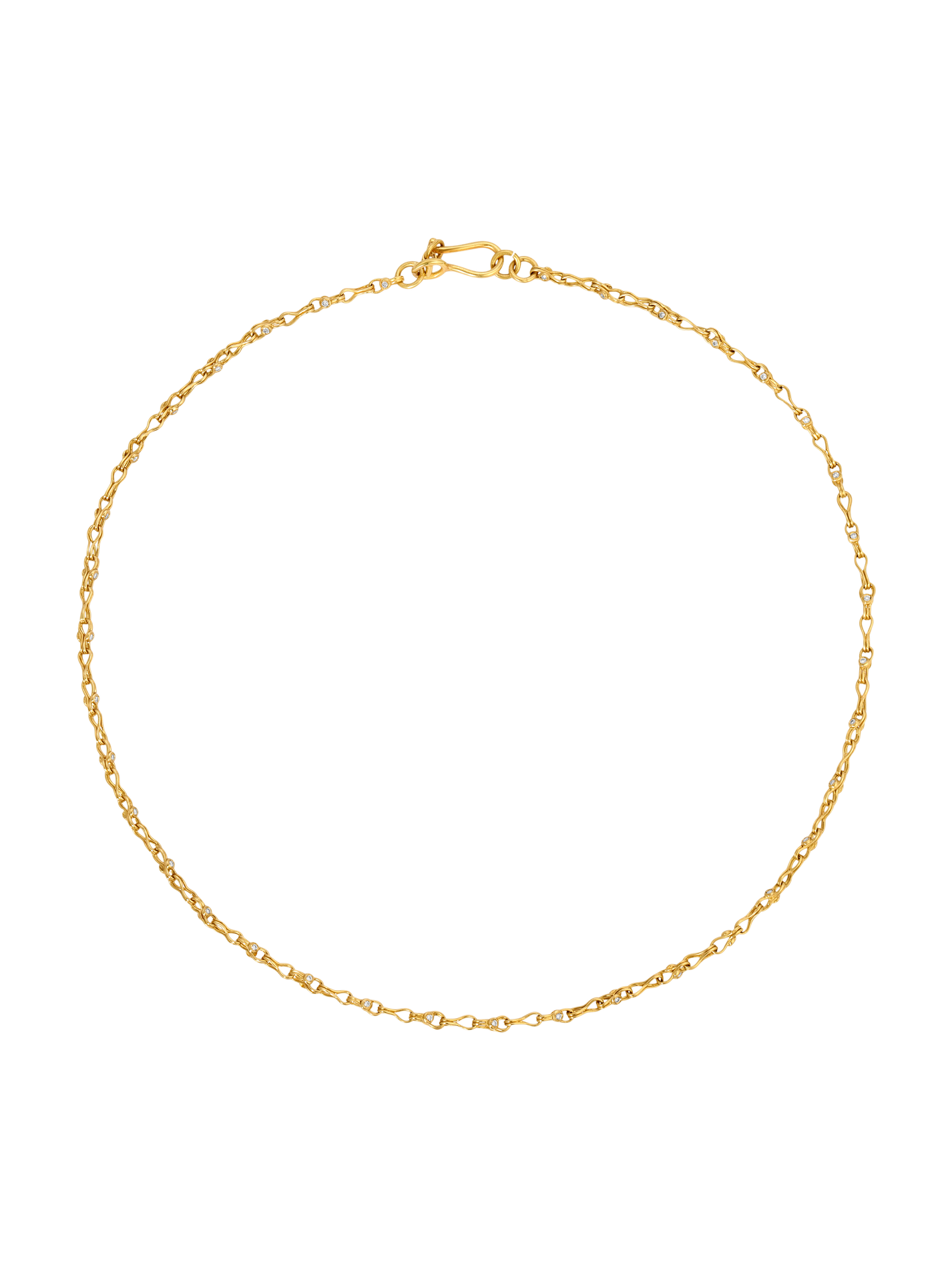 Handwoven Diamond Chain Necklace