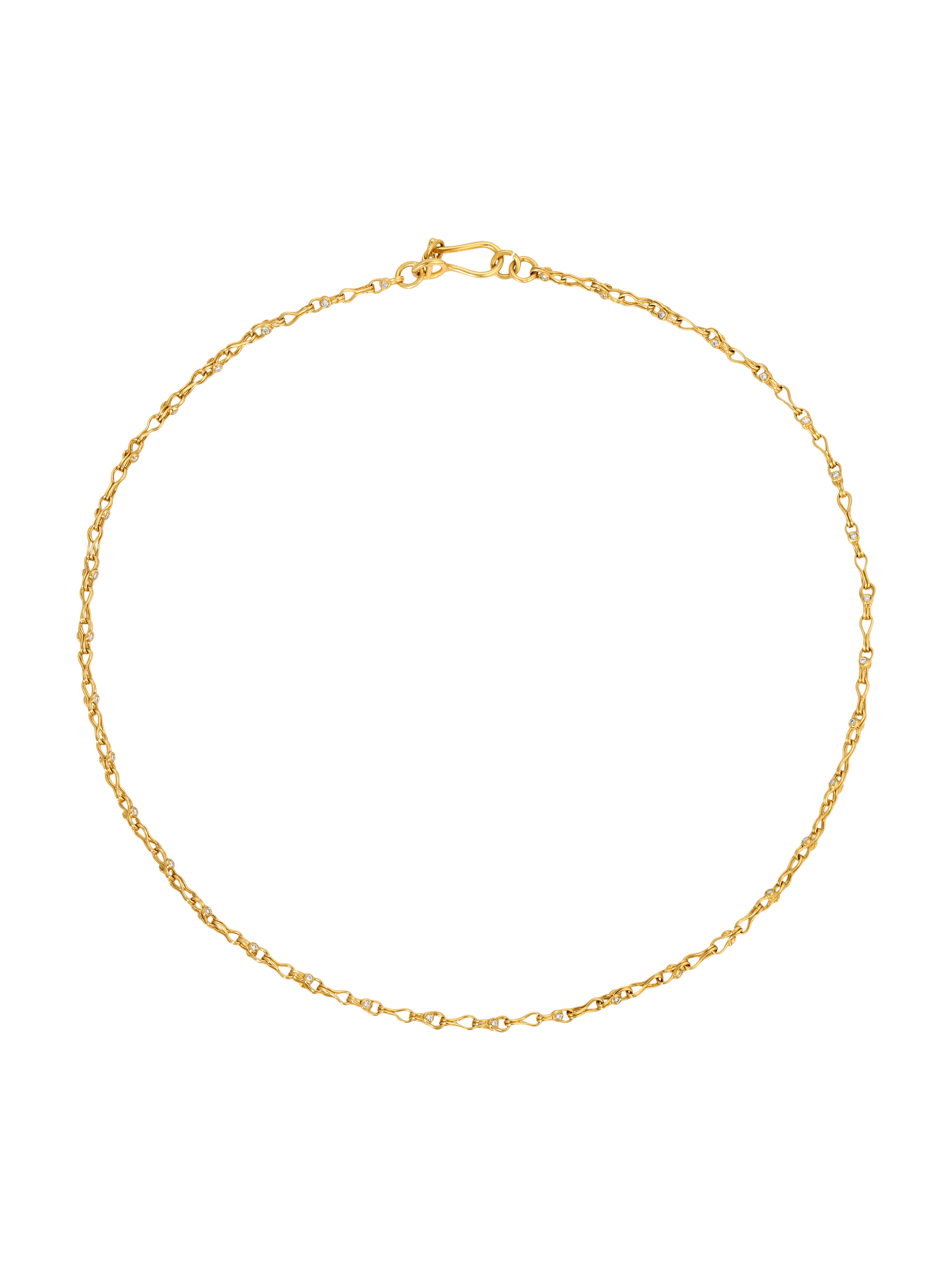 Handwoven Diamond Chain Necklace