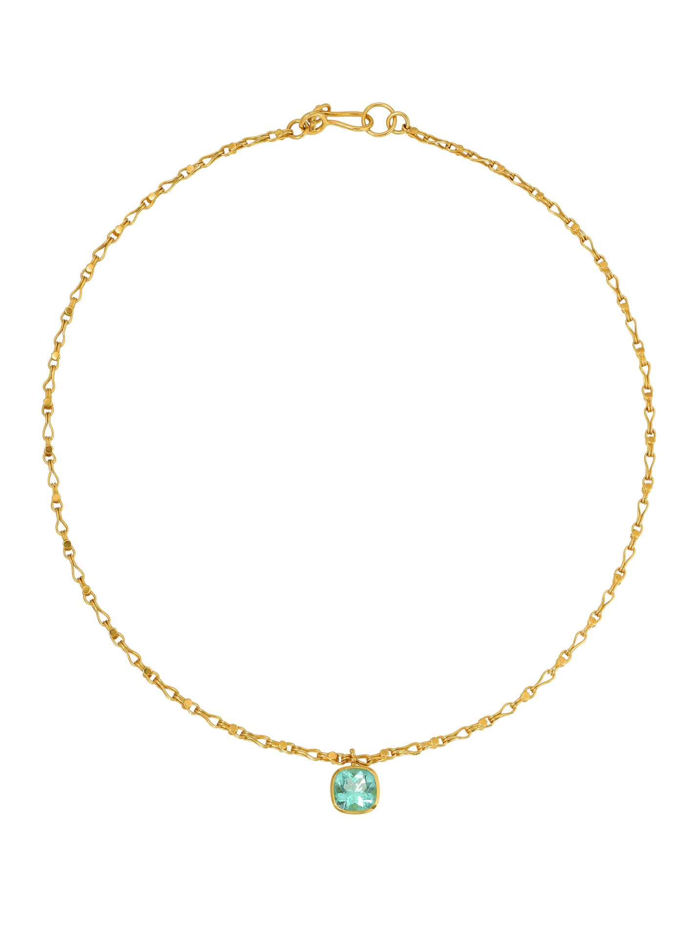 Signature Chain with Emerald Pendant