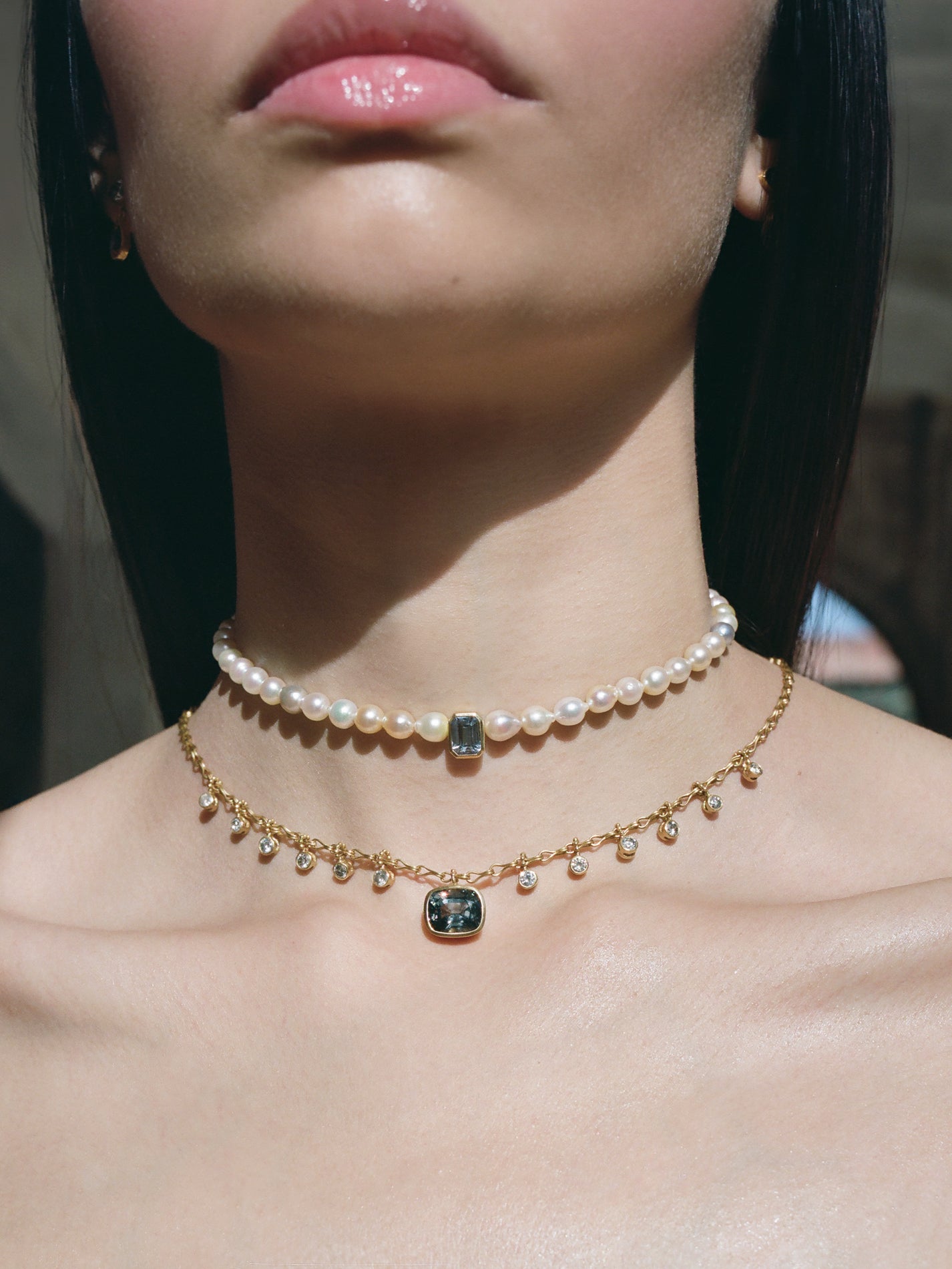 Spinel and Diamond Necklace