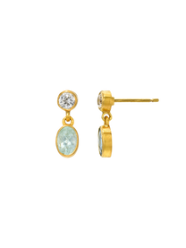 Diamond and Paraiba Gemini Earrings