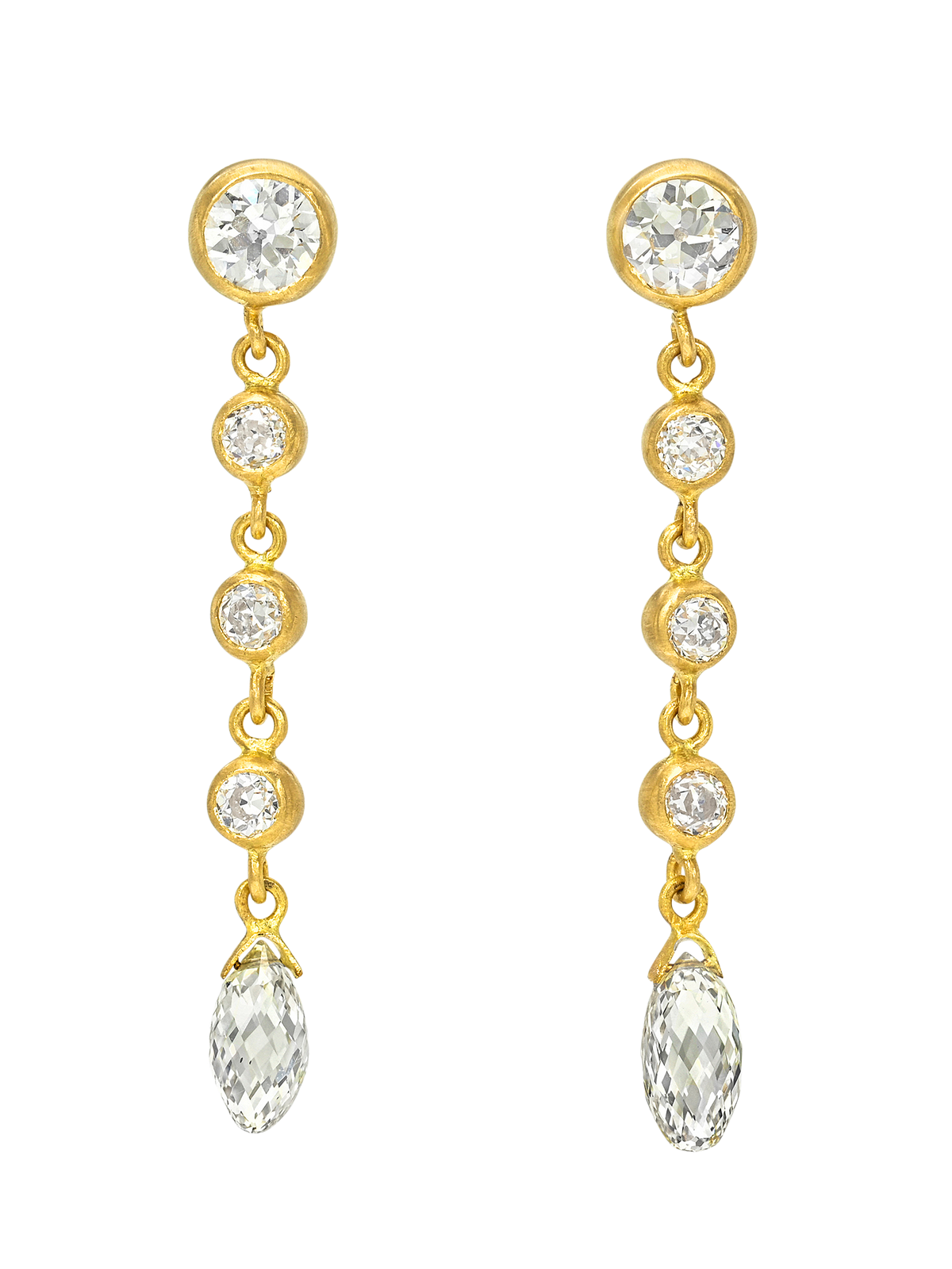 Antique Diamond Cascade Earrings