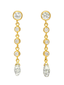 Antique Diamond Cascade Earrings