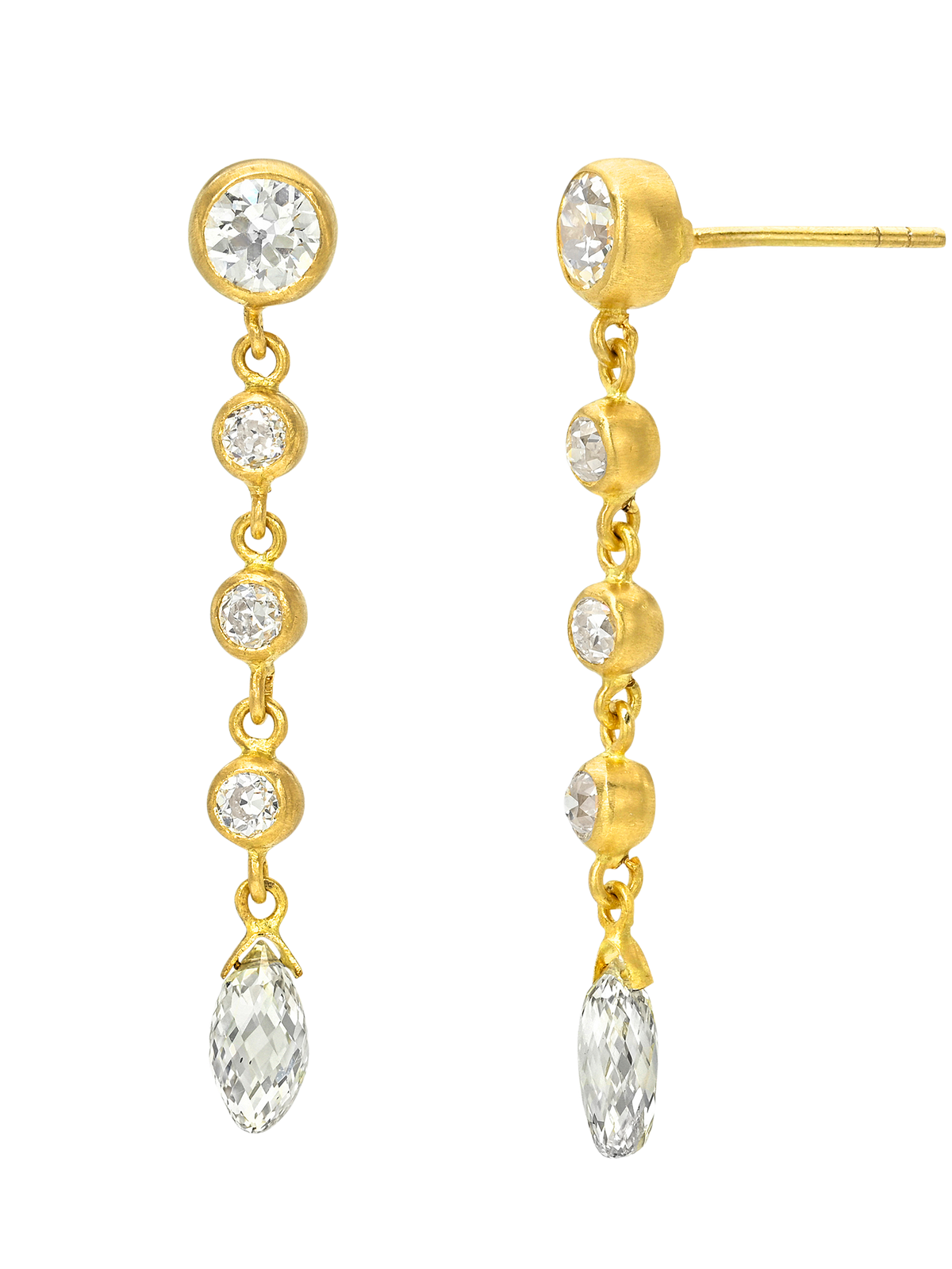 Antique Diamond Cascade Earrings