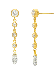 Antique Diamond Cascade Earrings