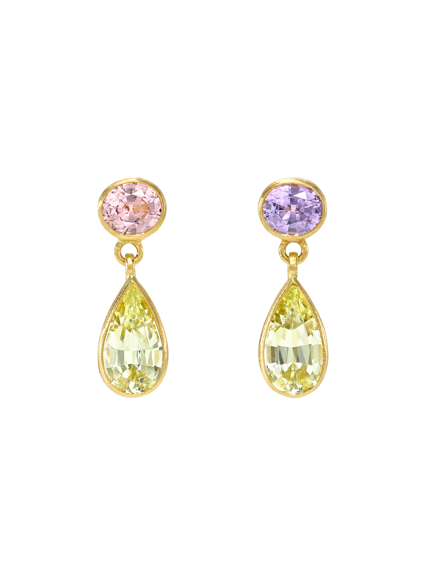 Spinel and Chrysoberyl Gemini Earrings