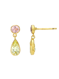 Spinel and Chrysoberyl Gemini Earrings
