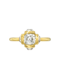 Antique Diamond High Bezel Ring