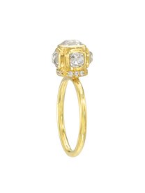 Antique Diamond High Bezel Ring