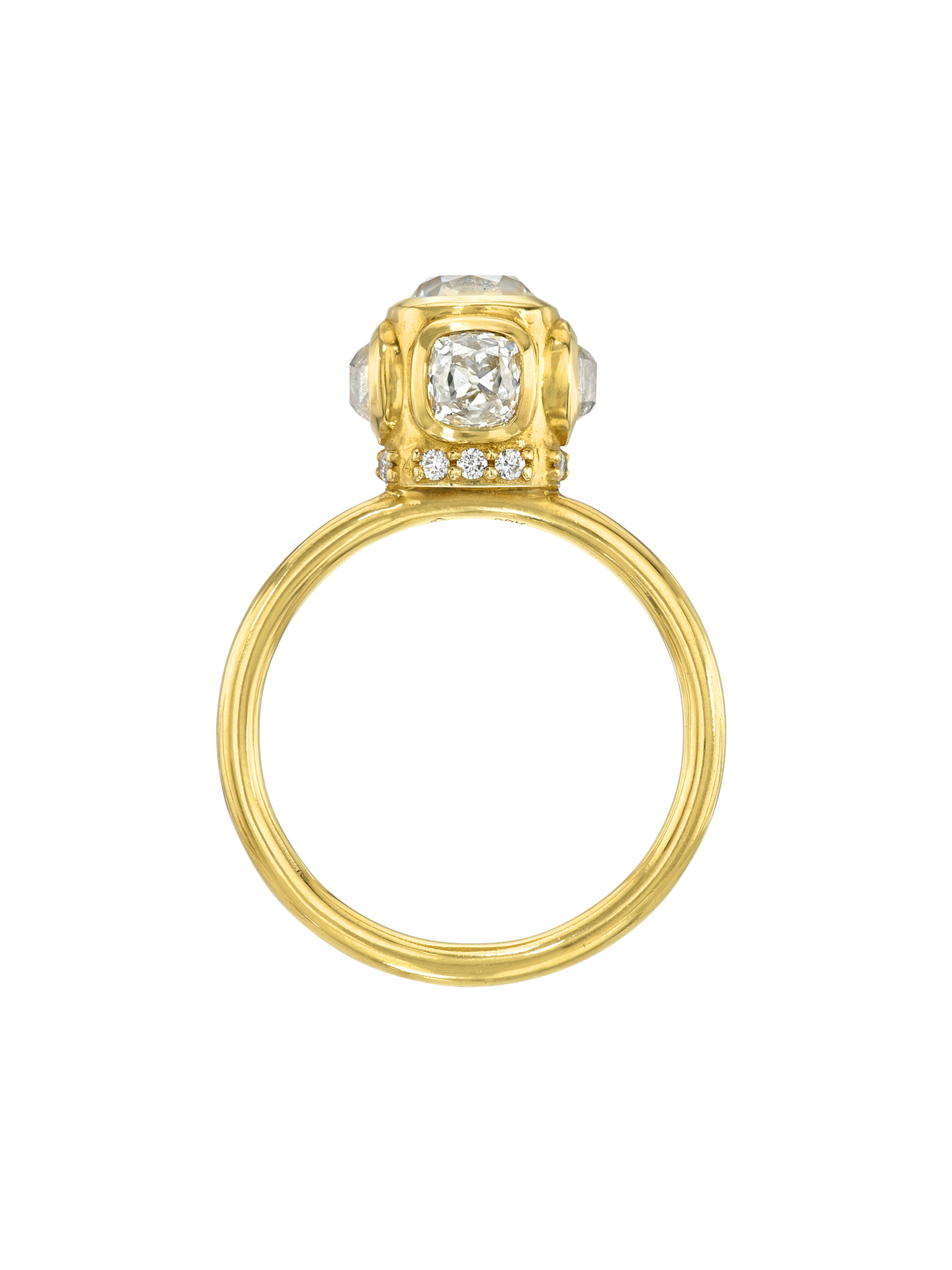 Antique Diamond High Bezel Ring