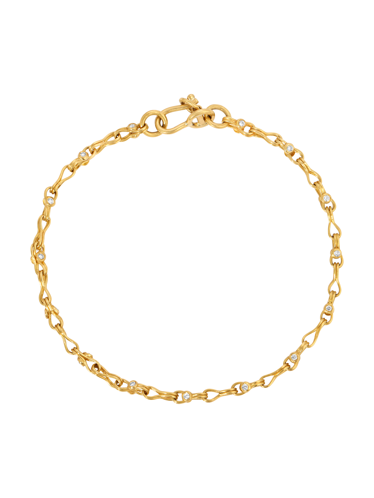 Handwoven Diamond Chain Bracelet