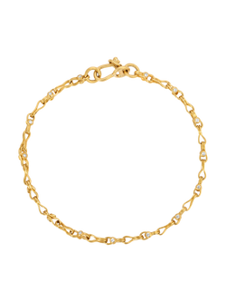 handwoven diamond chain bracelet