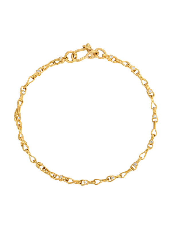 handwoven diamond chain bracelet