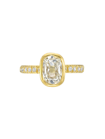 Floating Diamond with Pave Band