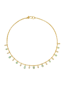 Paraiba and Diamond Fringe Necklace