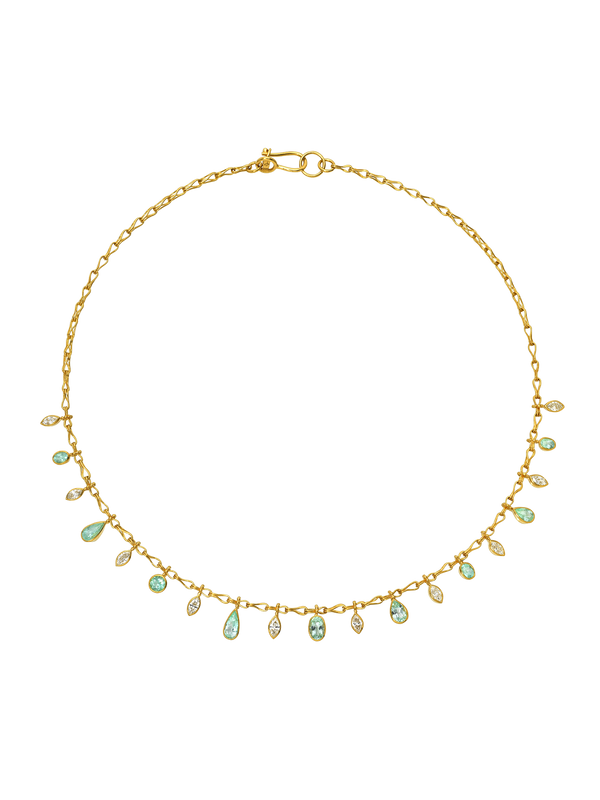 paraiba and diamond necklace