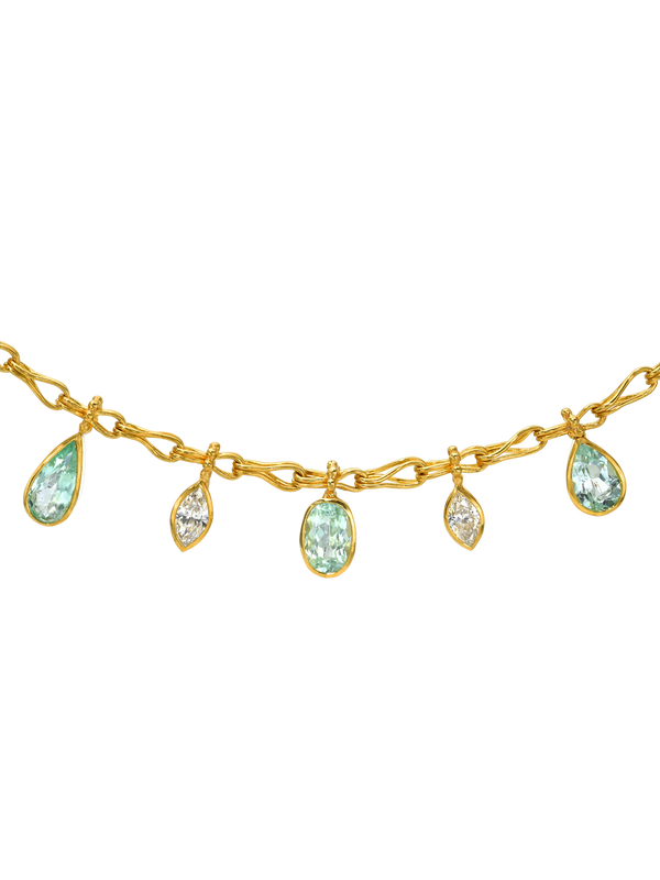 paraiba and diamond necklace