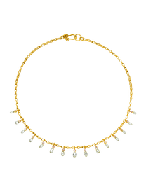 Diamond Briolette and Spinel Necklace