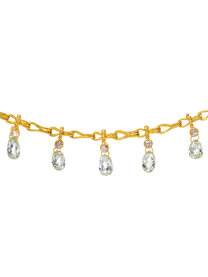 Diamond Briolette and Spinel Necklace