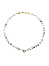 Spinel and Akoya Pearl Rosette Collar