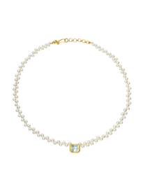 Moonstone and Akoya Pearl Rosette Collar