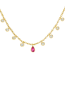 Antique Diamond and Pink Spinel Necklace