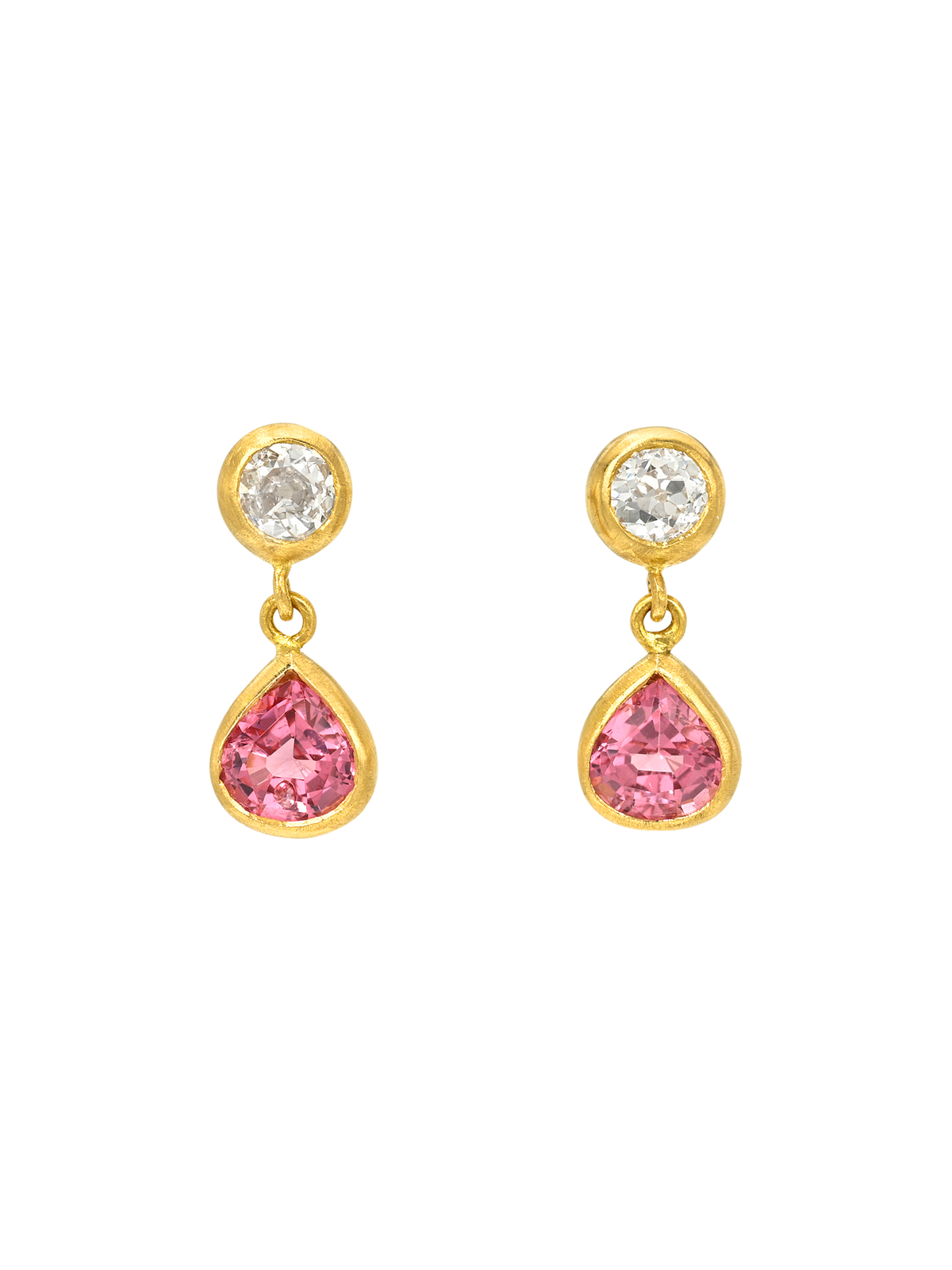 Spinel and Diamond Gemini Earrings