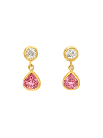 Spinel and Diamond Gemini Earrings