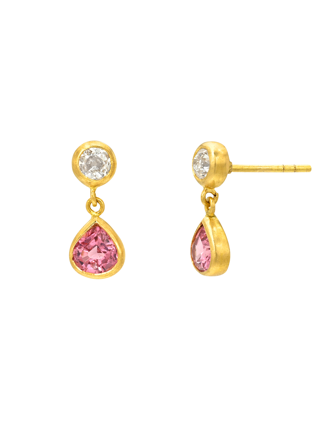 Spinel and Diamond Gemini Earrings