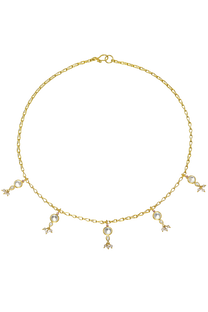 Moonstone, Diamond and Spinel Flare Necklace