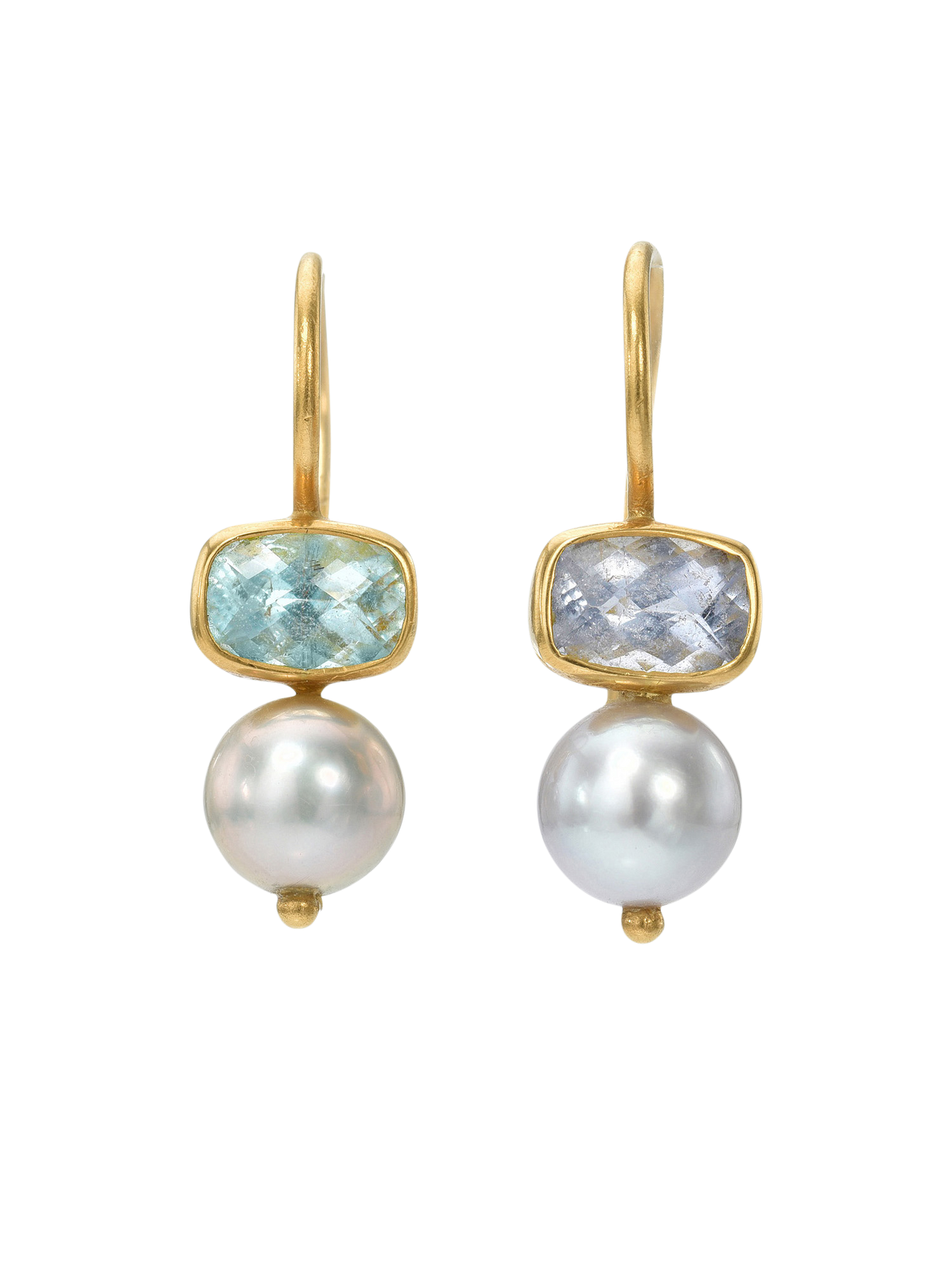 Paraiba Tourmaline and Pearl Cerise Earrings