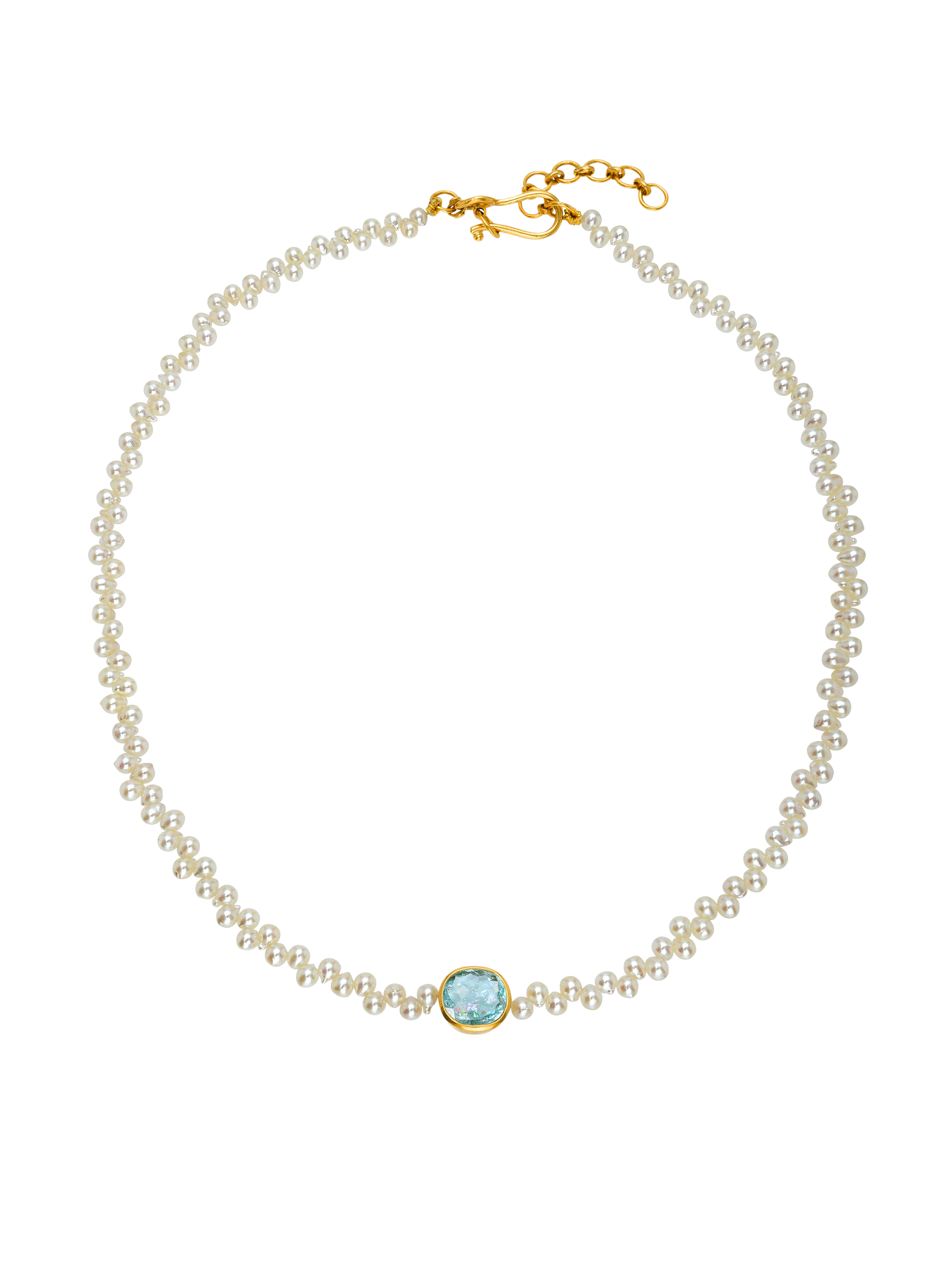 Paraiba and Akoya Rosette Collar