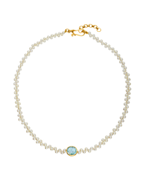 Paraiba and Akoya Rosette Collar