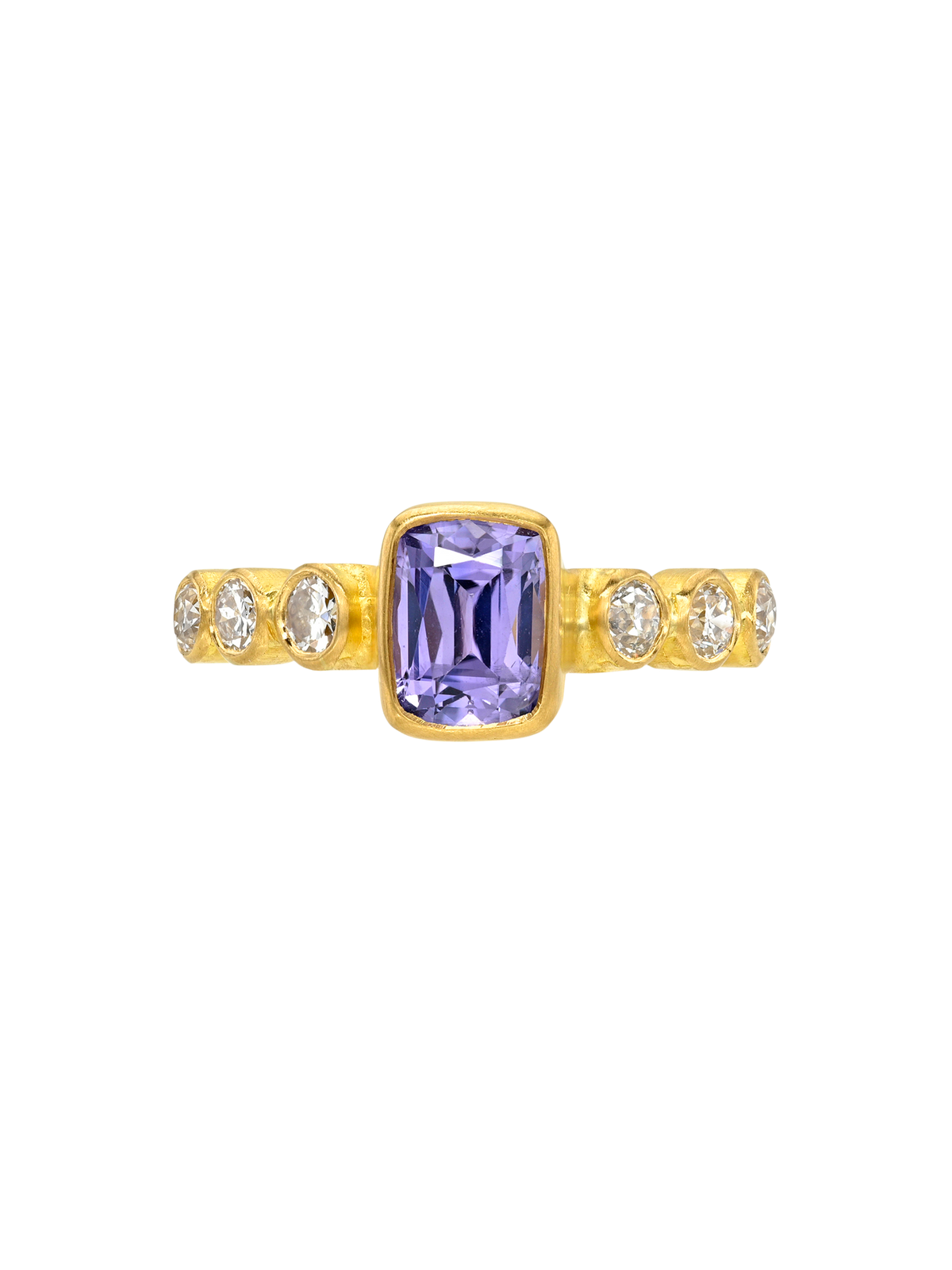 Purple Sapphire and Diamond Ring