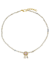 Spinel and Akoya Rani Rosette Collar