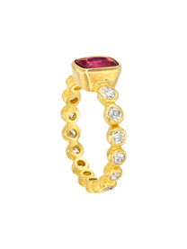 Ruby and Diamond Infiniti Ring