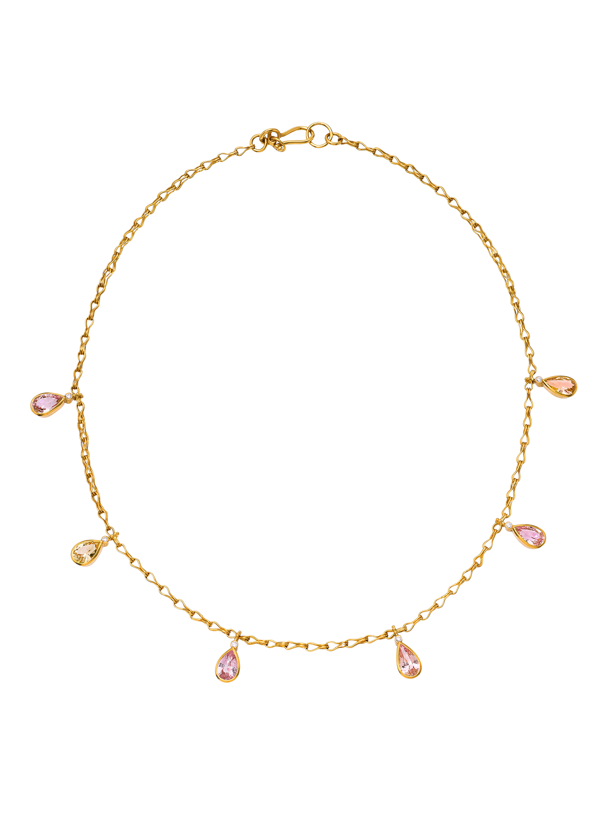 Sapphire and Diamond Flare Necklace