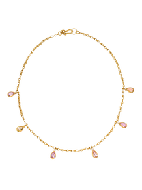 Sapphire and Diamond Flare Necklace