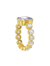 Spinel and Diamond Infiniti Ring