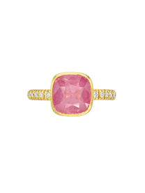 Spinel and Diamond Pave Ring