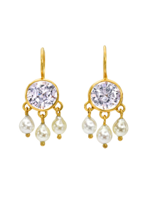 Spinel and Akoya Pearl Girandole Earrings