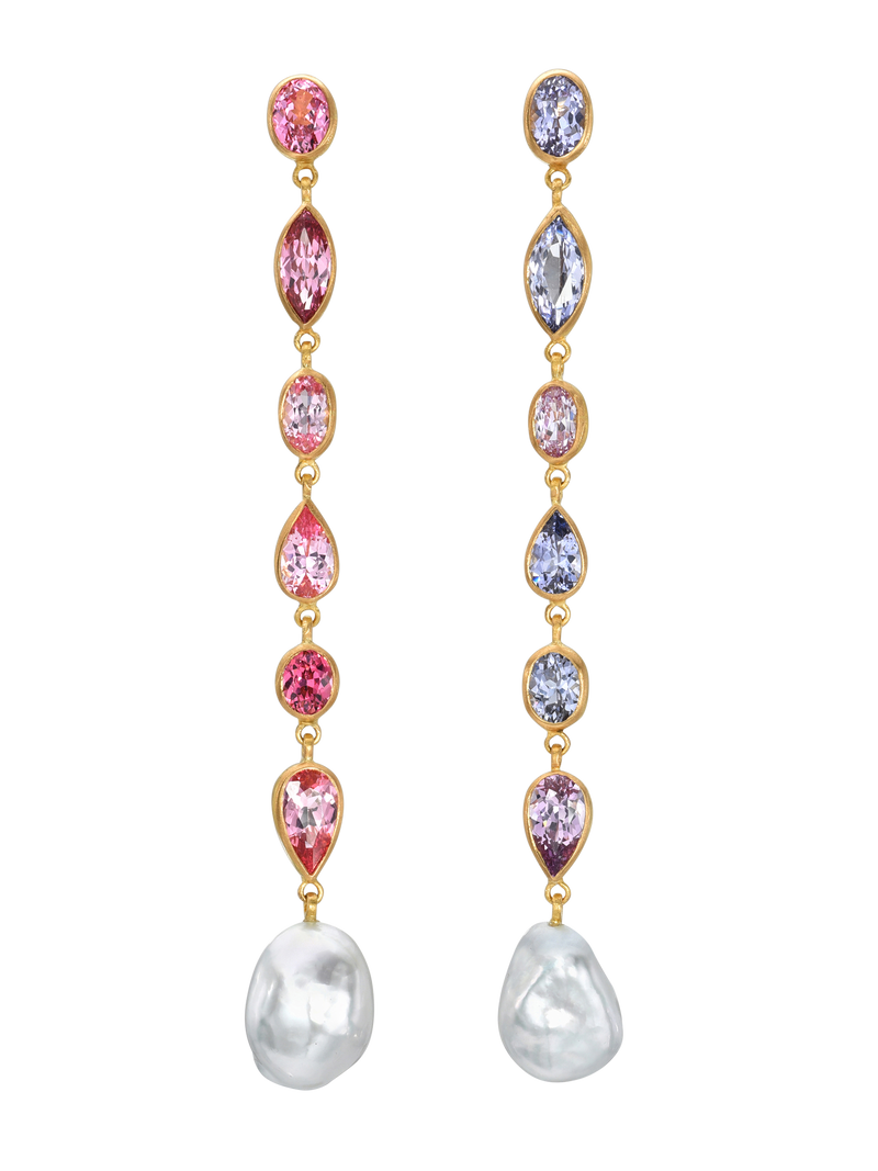 spinel cascade earrings