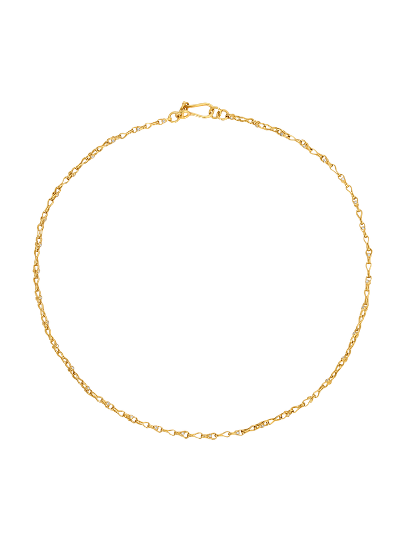 handwoven diamond chain necklace