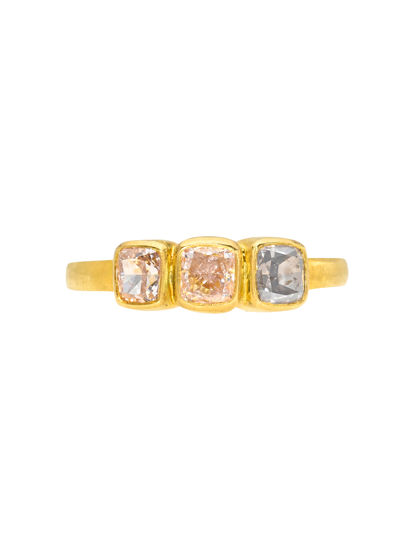 Three Stone Band with Fancy Diamonds