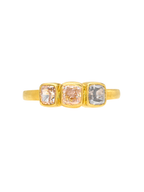 Three Stone Band with Fancy Diamonds