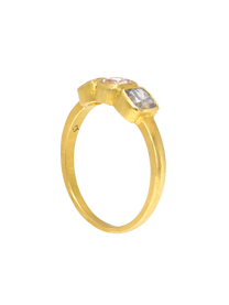 Three Stone Band with Fancy Diamonds